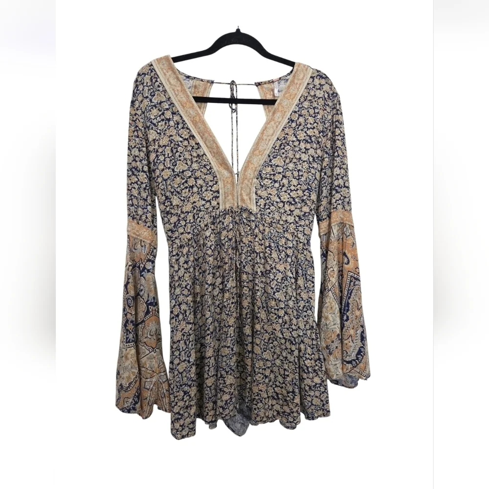 Free People Once Upon A Summertime Romper Floral, Medium